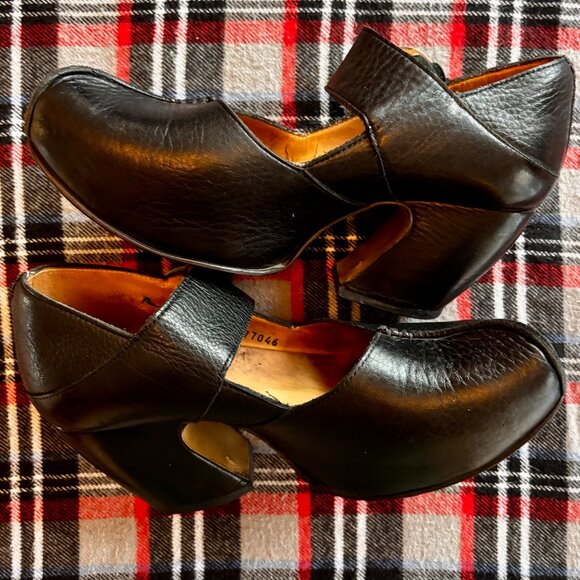 John Fluevog PREPARE LEADER PLATFORM BLACK LEATHER MARY JANES  Orig $429 Size 7 - Picture 9 of 11